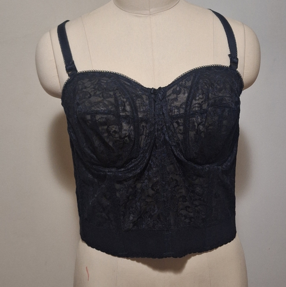 NWT Goddess Black Lace Bra with Underwire and Removable Straps 42D
